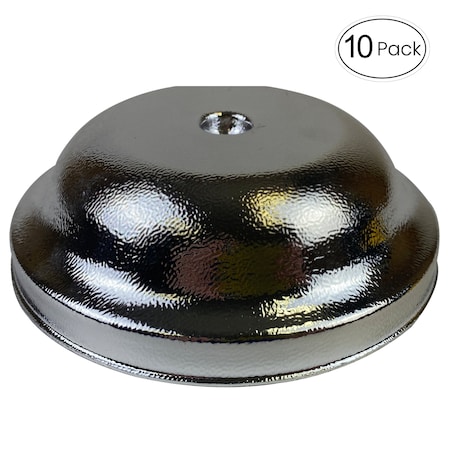 American Built Pro Clean-Out Cover Plate, 9-1/4 in. Diameter Plastic Bellshape Chrome (10-pk), PK10 109BC P10